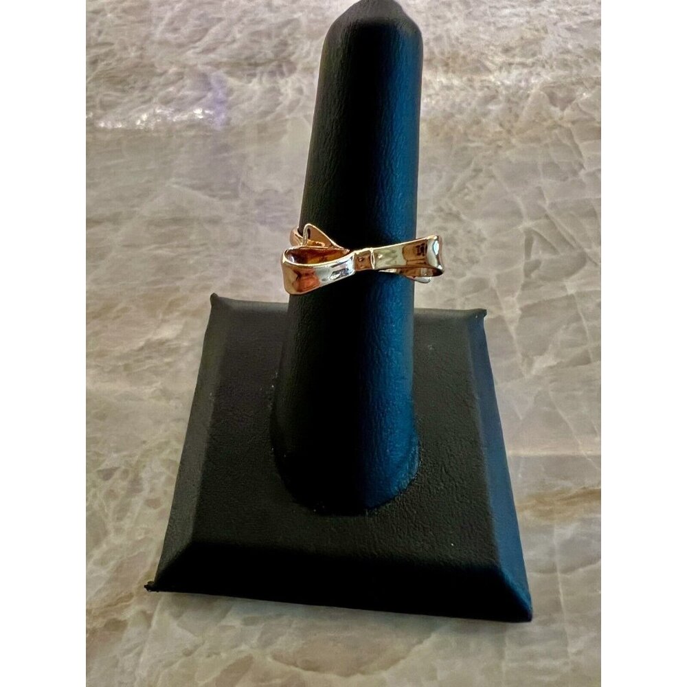 Kate Spade New York Skinny Mini Rose Gold Ring Size 6 Bow Jewelry Ring C-3